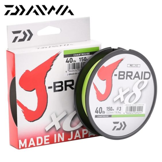 TRENZADO DAIWA J BRAID X8 150MTS CHARTREUSE