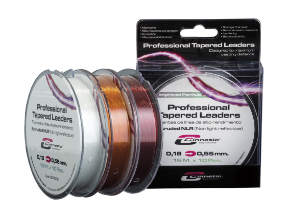 CINNETIC PROFESSIONAL TAPERED LEADERS NARANJA 10 X 15