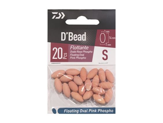 PERLES DAIWA D'BEAD FLOTT ROSE PHOSPHO