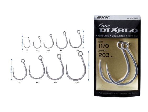 ANZUELO SIMPLE BKK LONE DIABLO ULTRA ANTIRUST