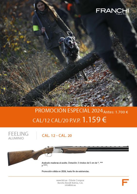 ESCOPETA SUPERPUESTA FRANCHI FEELING ALUMINIO ERGAL CAL. 12