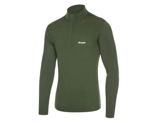 CAMISETA GRAFF LANA MERINO MANGA LARGA Y CUELLO CON MEDIA CREMALLERA