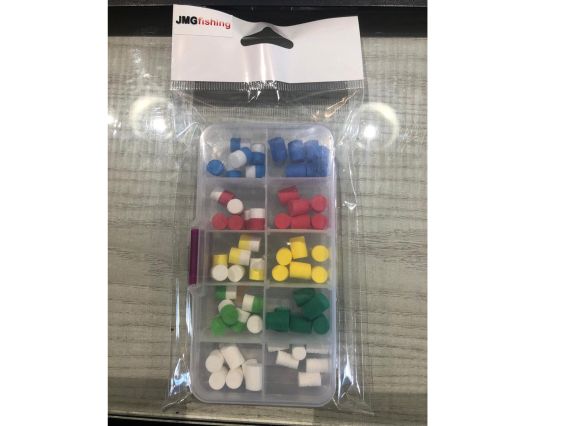 CAJA CON FLOTTERS VARIOS JMG FISHING