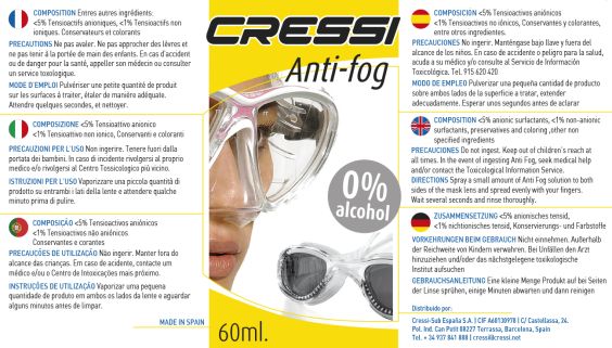 SPRAY CRESSI ANTIFOG  