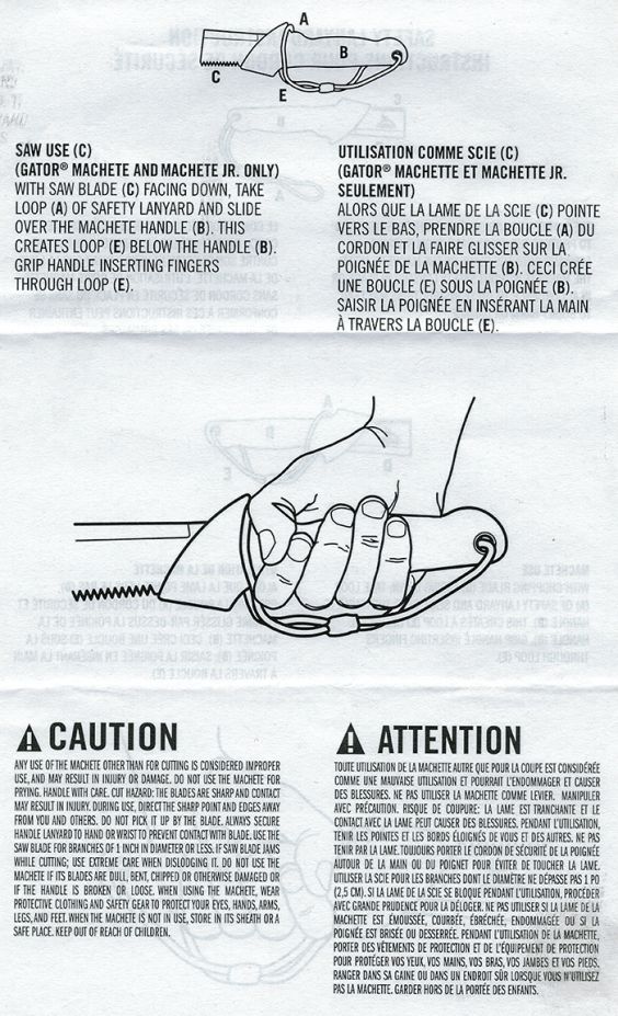 MACHETE GERBER GATOR BOLO